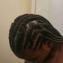 Half feed in Half knotless Braids (MED)