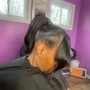 Sleek ponytail