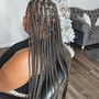 Short knotless boho braids