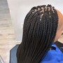 Cornrows w/ Partial Weave (half-up/down)