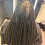 Soft locs knotless mid back hair included