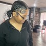 4 Stitch Braids in a Bun