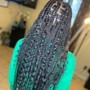 Small boho knotless braids waist length