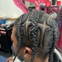 Large, medium, smedium, small and xsmall Knotless Braids