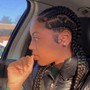 Tribal braids with smedium knotless