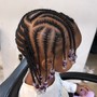 Kid’s Side Cornrows w/ beads