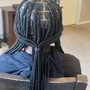 Medium knotless box braid