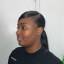 Weave Ponytail (middle part or no part)