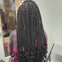 Twist rolls with sew in weave