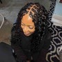 Small Box Braids French Curls Long