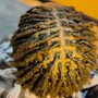 Short Loc shampoo retwist and style