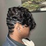 Comb twist, 2 strand  half head twist