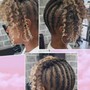 Flat Twists Updo Style / No hair added