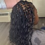 Small boho knotless braids