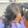 Sew In with synthetic hair (no hot tool or styling needed)