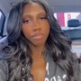 Synthetic Wig Install with wash of natural hair e.g {braided/synthetic wig}