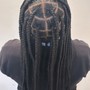 Woman Cornrows w/ design (natural hair)