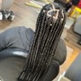 Large knotless braids