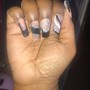 Back to school medium acrylic nails