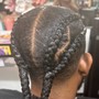 Men 4- braids man bun