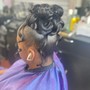 Updo pin curl bun