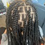 Cornrow style on natural hair (or braided baldie)