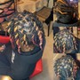 Two cornrows hair added