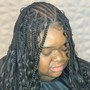 Half quick weave with feed in braids