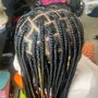 Cornrow style on natural hair (or braided baldie)