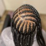 Cornrows on natural hair without extensions