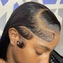 Quick Weave Ponytail half up/half down