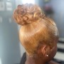 Sleak ponytail on natural hair