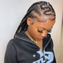 Half lemonade braids small