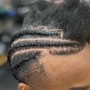 Natural hair cornrows