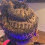 Stitch braids to a ponytail