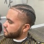 Men's Haircut with razor edge up