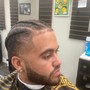 Men's Haircut with razor edge up