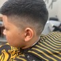 Men's Haircut with razor edge up