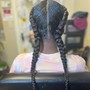 Feed in braids butt length