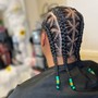 Feed in braids butt length