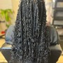 Smedium French curl braids mid back