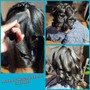 Braid hair down for clips in weave/uPart wig