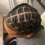 Straight back stitch cornrows