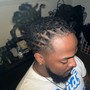 Straight back stitch cornrows