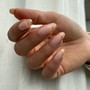 Russian manicure with rubber base