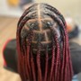 Medium knotless braids