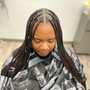 Goddess knotless Braids(Low quality Human Hair)