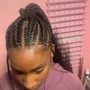 Knotless med short no curls bob length