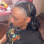 Small knotless Braids with color tucked