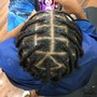 5 feed in braids (straight back) hair included